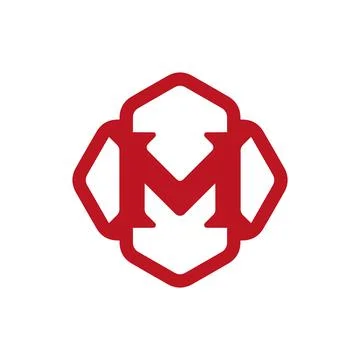 M logo design easy catchy m symbol aa4 Stock Illustration