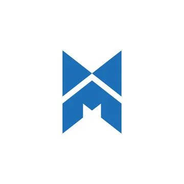 M logo design easy catchy m symbol aa5 Stock Illustration