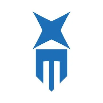 M logo design easy catchy m symbol aa6 Stock Illustration