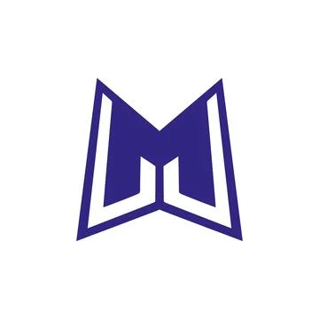 M logo design easy catchy m symbol aa7 Stock Illustration