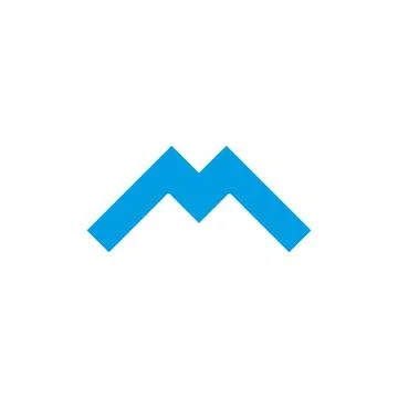 M logo design easy catchy m symbol Stock Illustration
