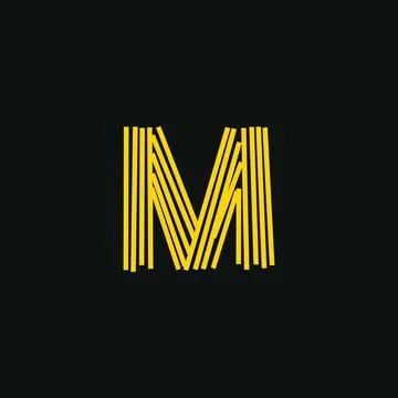 M logo, Initial lettering handwriting or handwritten for identity. Logo hand イラスト素材
