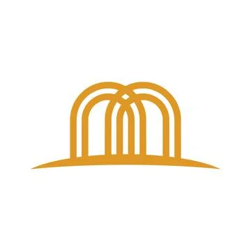 M logo, logo for building construction, catchy Stock Illustration