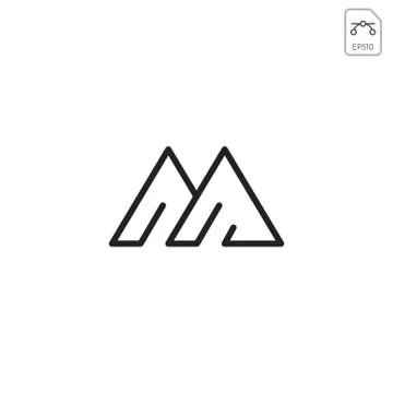 M logo monogram business vector icon element isolated Stock Illustration