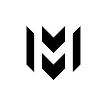M logo, monogram, vector Stock Illustration
