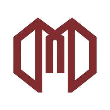 M, MM, MN initials geometric line art logo and vector icon Stock Illustration