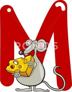 M for mouse Stock Illustration