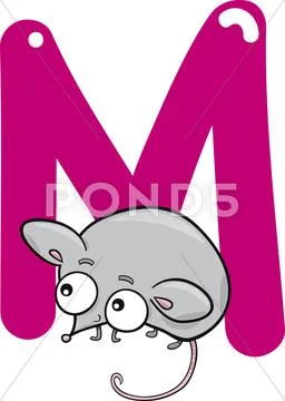 M for mouse Stock Illustration