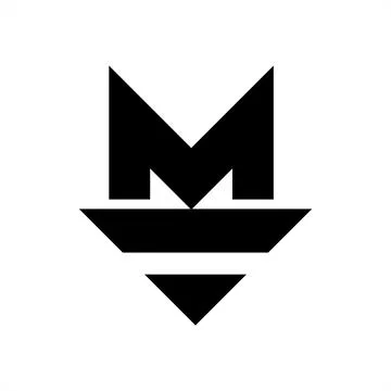 M, mv initials geometric letter company logo Stock Illustration