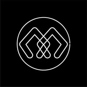 M, MW,nn, MM, WW initials logo Illustrazione stock