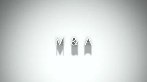 M n a 3D title animation with shadows on a white background Stock Footage 297458032