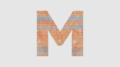 M to N Letter Switch in Glitchy Cartoon Style Stock Footage 254028728