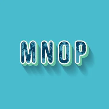 M N O P - 3D Plastique Alphabet Stock Illustration