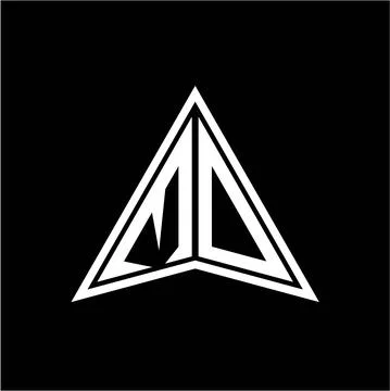 M O initials in the form of a modern minimalist arrow. perfect for letters, g Stock Illustration