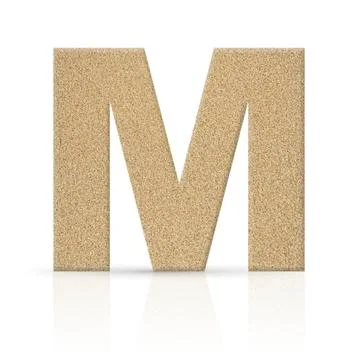 M sand letter texture Foto stock