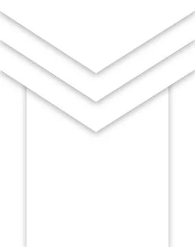 M shaped white Symbol with shadow Stock Illustration