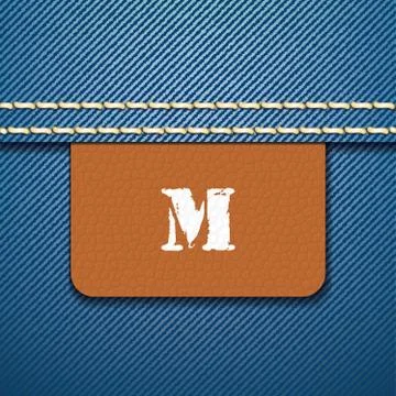 M size clothing label - vector Stock Illustration