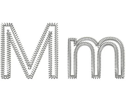 The "M" of a spring Stock Illustration
