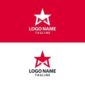M star logo design vector Illustrazione stock
