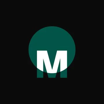 M text vector logo design. M letter mark brand logo illustration Illustrazione stock