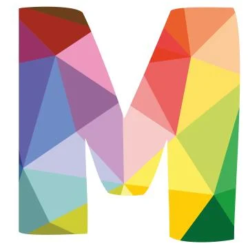 M vector letter isolated on white background illustration Stock Illustration