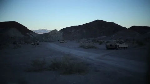 M1 Abrams moves in Tactical Assembly Area - 2017 Stock Footage 87709124