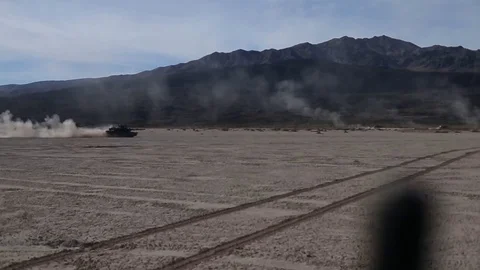 M1 Abrams moves in Tactical Assembly Area - 2017 Stock Footage 87709295