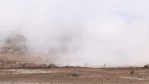 M142 HIMARS fires multiple rockets in succession Stock Footage 334702365