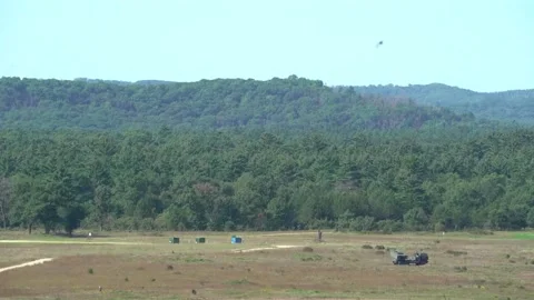 M142 HIMARS. Overview and Launching Rockets Down Range 017 Stock Footage 162055392