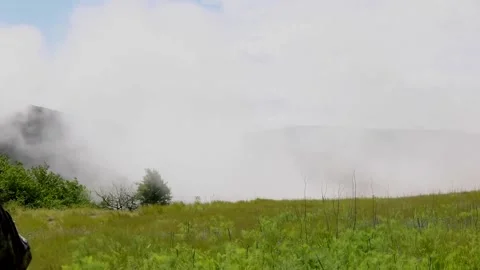 M142 HIMARS. Overview and Launching Rockets Down Range 020 Stock Footage 162055409