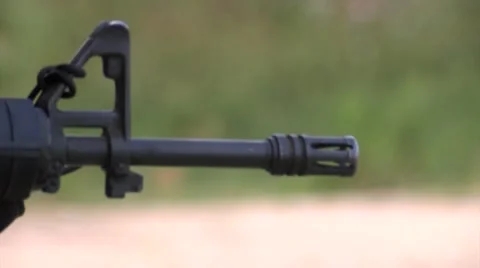 M16 Fires Extreme Closeup Vidéo 53247276