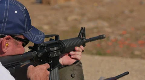 M16 shooter Stock Footage 32269914