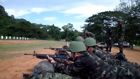 M16A1-2-Thai Army Stock Footage 79569462