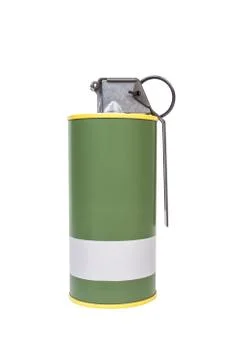 M18 Smoke Yellow explosive model, weapon army,standard timed fuze hand grenad Foto stock