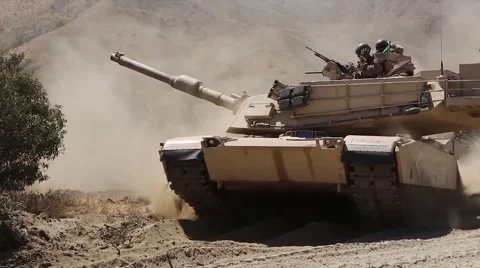 M1A1 Abrams main battle tank of 4th Tank Battalion Annual Training Stock Footage 40741447