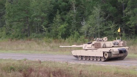 M1A1 Abrams tank turret rotating while t... | Stock Video | Pond5