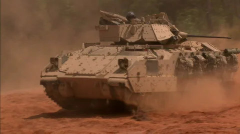 M2 Bradley reverse Stock Footage 785250