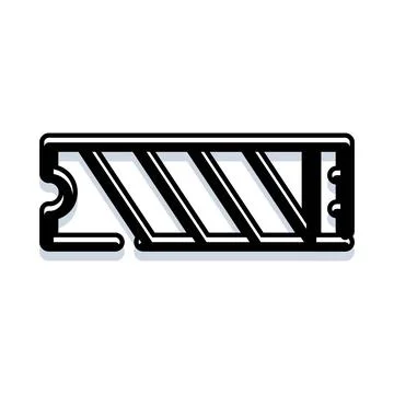 M.2 nvme solid state drive component icon Illustrazione stock