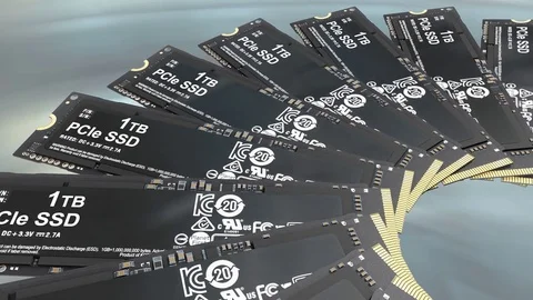 M.2 PCIe SSD, Solid-state-drive storage, computer hardware. Vidéo 72760815