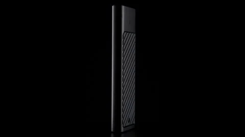 M.2 SSD Case on black background, External USB Drive Stock Footage 270469546