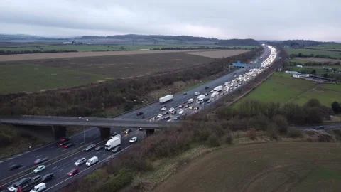 M25 Traffic Stock Footage 167846114