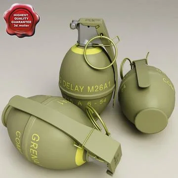 M26 Frag Grenade 3D Model