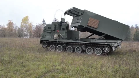 M270 MLRS - Overview, Reloading and Fire Missions (2) Video stock 162252450