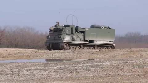 M270 MLRS - Overview, Reloading and Fire Missions (11) Stock Footage 162252555