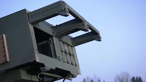 M270 MLRS - Overview, Reloading and Fire Missions (10) Stock Footage 162252573