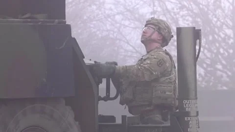 M270 MLRS - Overview, Reloading and Fire Missions (16) Stock Footage 162252658