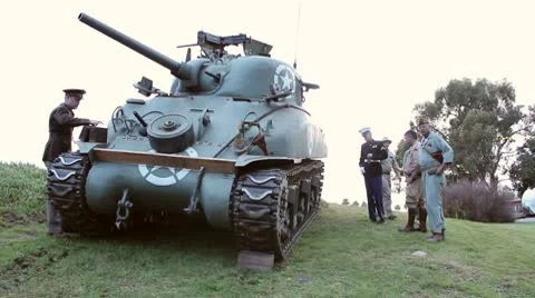 M4 Sherman Tank Stock Footage 10770500