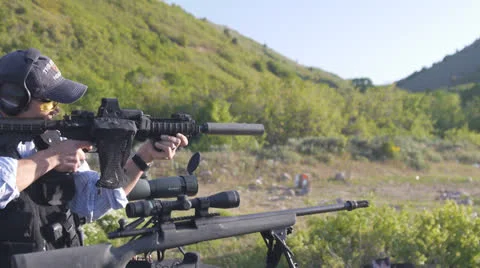 M4 surpressor 库存影片 24288535