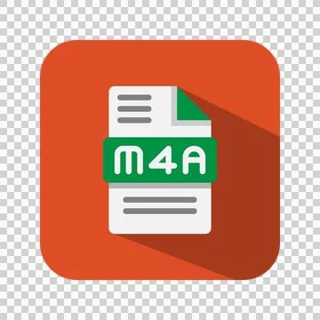 M4a audio file flat icons, format, file type,document, extension symbol Stock Illustration
