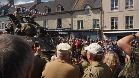 M4A3E8 Sherman "Easy 8" replica of tank from motion picture "Fury" on Stock Footage 116609768